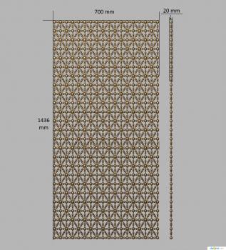 Geometrical panel (PGM_0192) 3D model for CNC machine